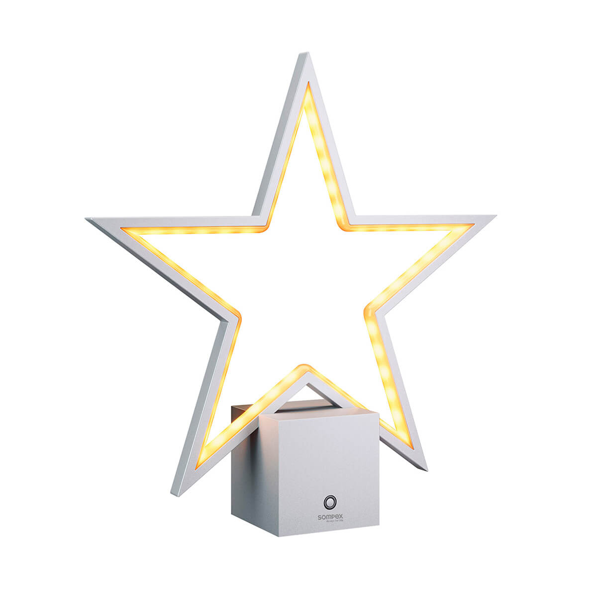 Sompex Lucy 2.0 LED Akkuleuchte, Höhe: 34 cm, Silber