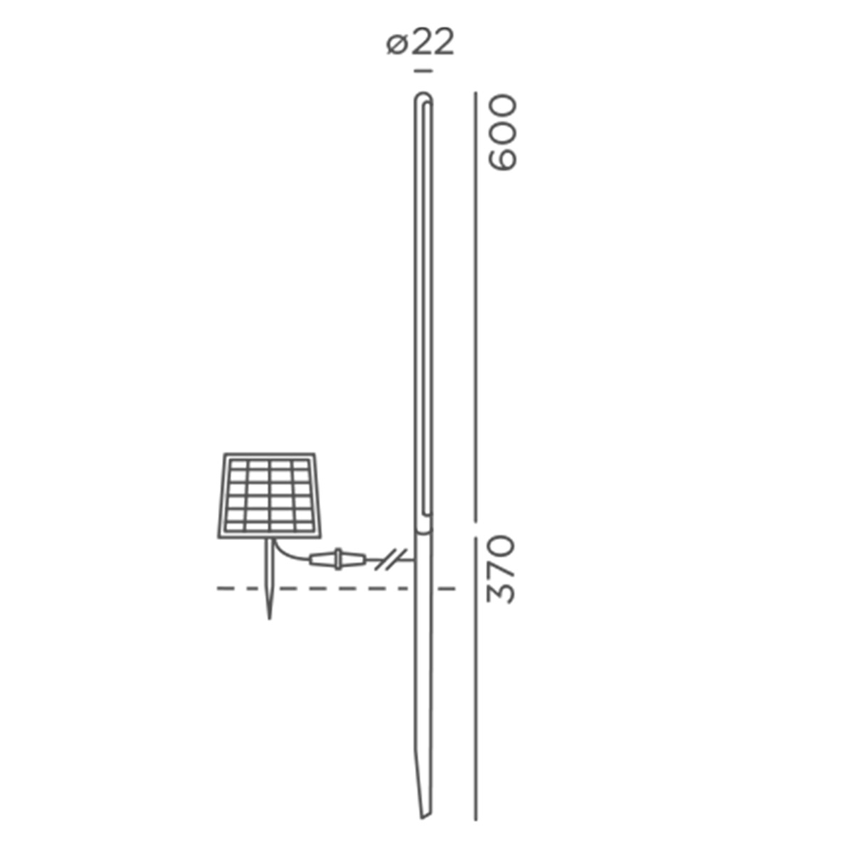 Kal solar LED Solarleuchte mit Erdspieß