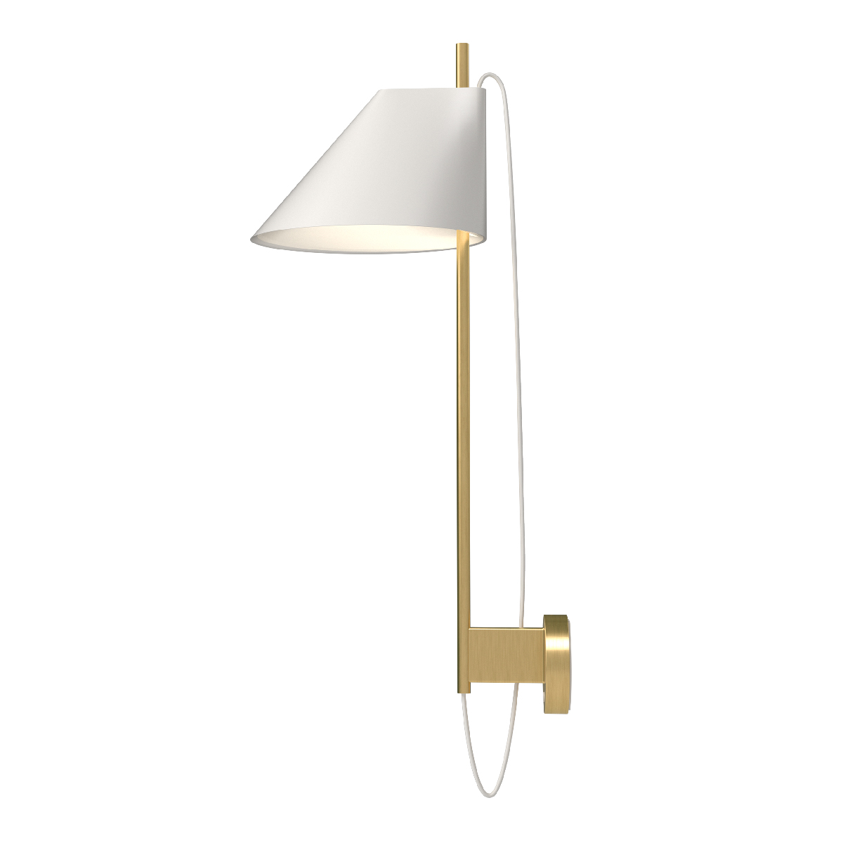 Louis Poulsen Yuh Brass LED Wandleuchte, Messing / weiß