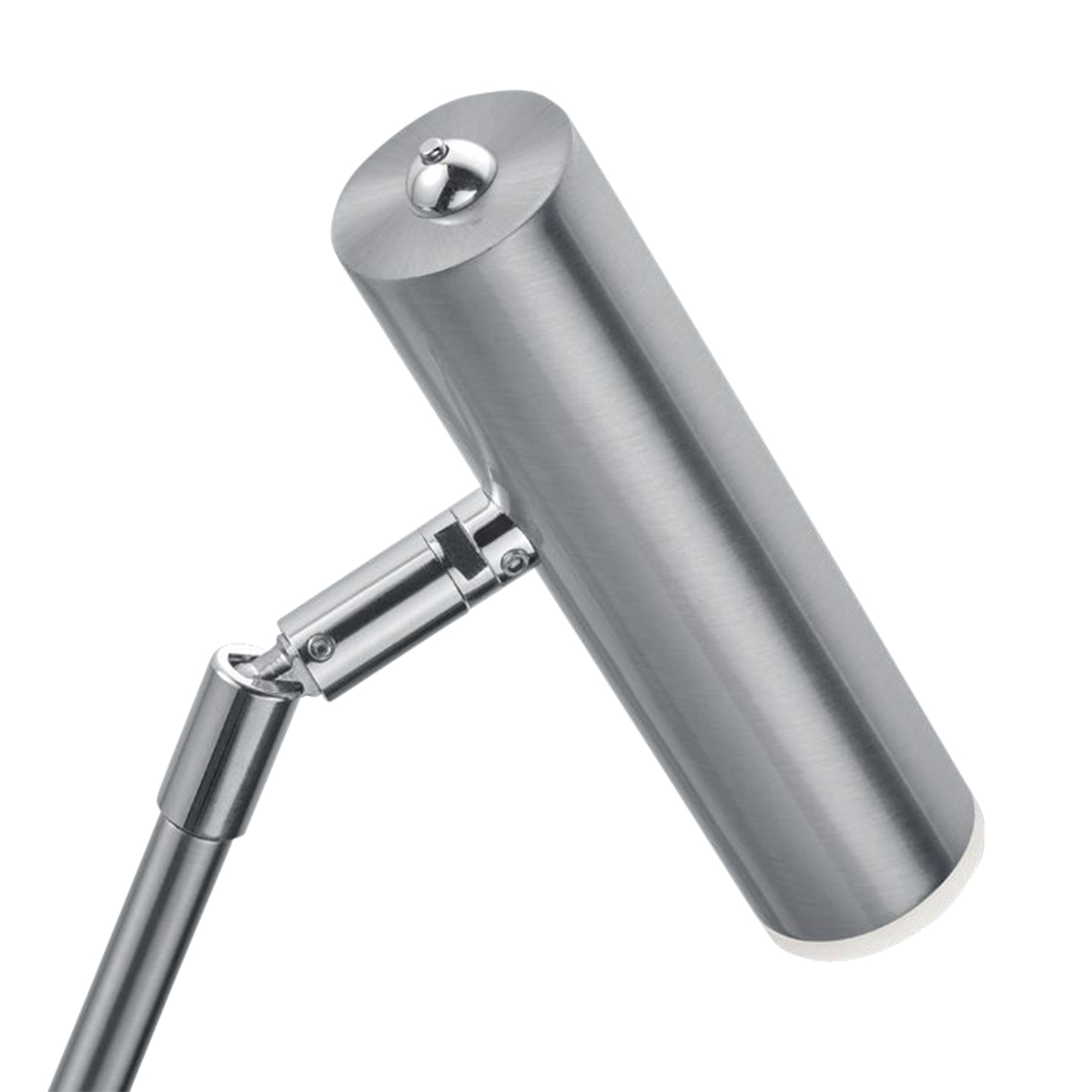 HELL Tom LED Tischleuchte, Nickel matt / Chrom, Tastdimmer am Kopf