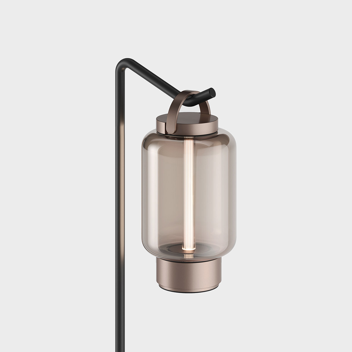 IP44.DE Pin mit der Qu LED Akkuleuchte, bronze (die Akkuleuchte ist nicht im Lieferumfang enthalten)