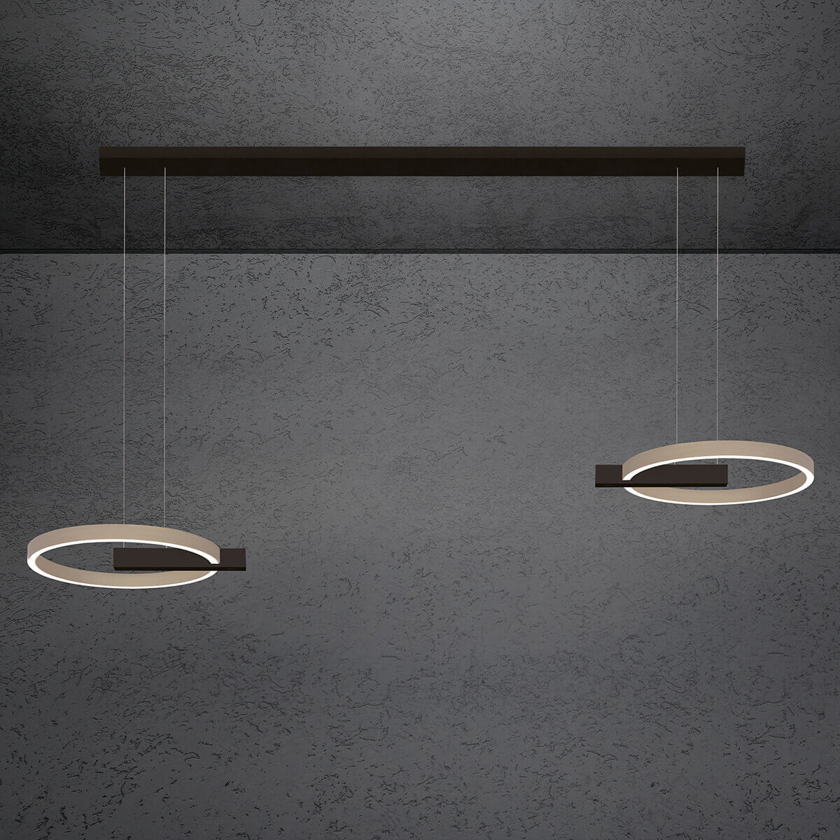 schwarz / taupe eloxal