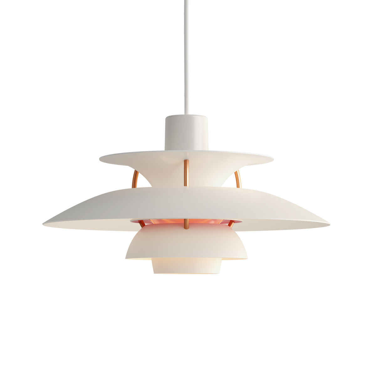 Louis Poulsen PH 5 Mini Pendelleuchte, Modern white (weiß)