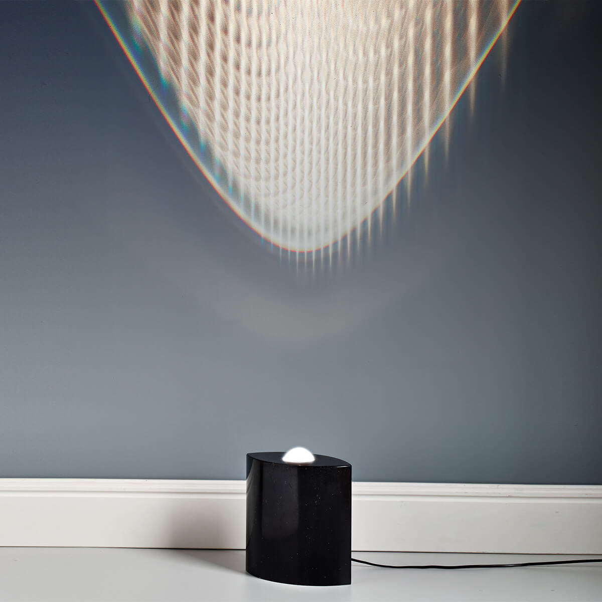 Tecnolumen Egyptian Eye LED Bodenleuchte, Marmor schwarz poliert