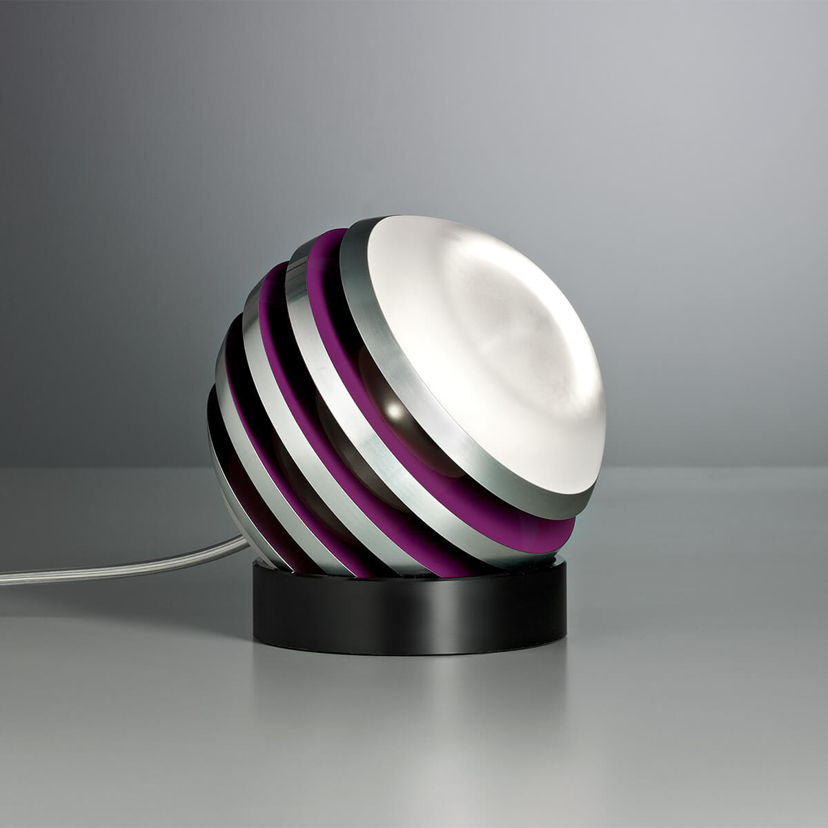 Tecnolumen Bulo LED Tischleuchte, Aluminium / strawberry (lila)