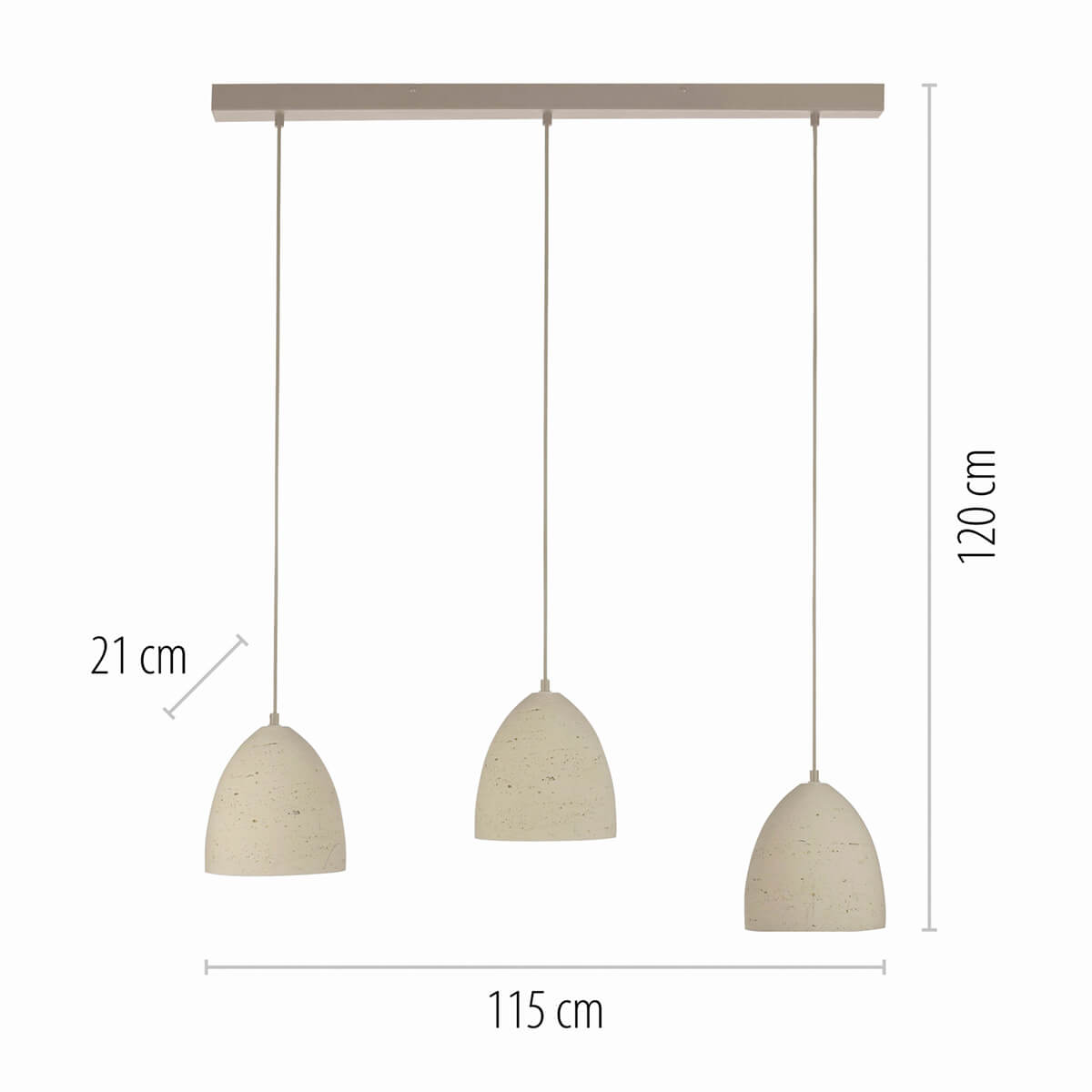 Traventa Pendelleuchte, 3-flg.
