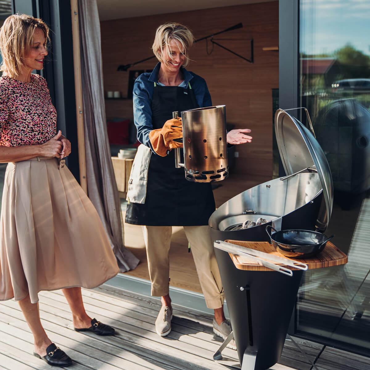 Höfats BBQ Starter Anzündkamin, Edelstahl gebürstet