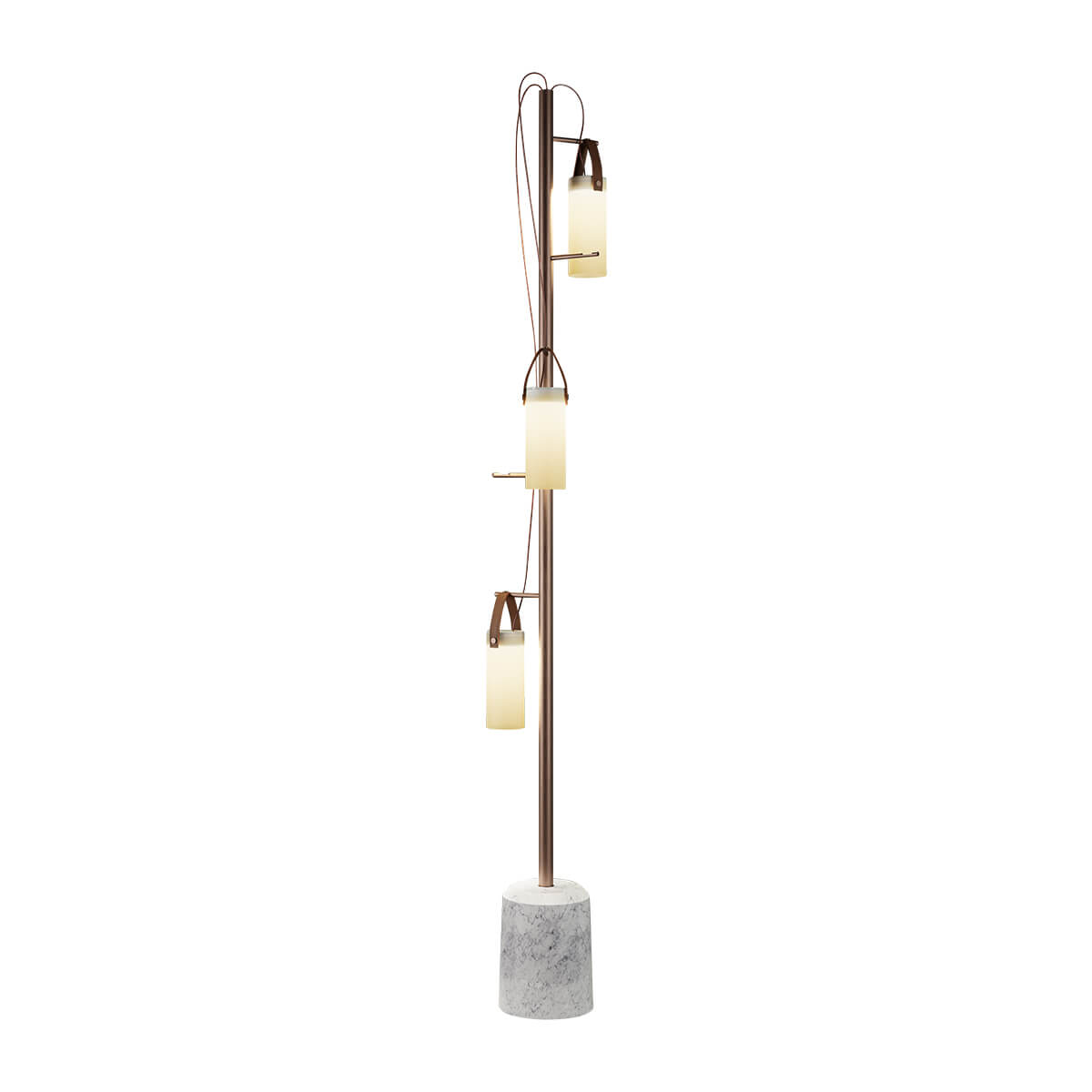 Fontana Arte Galerie LED Stehleuchte, 3-flg., Quartz