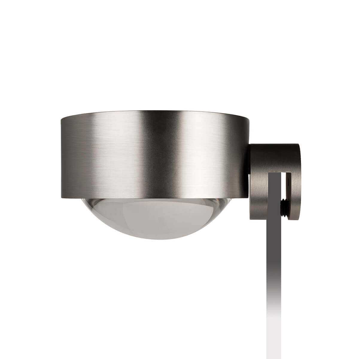 Top Light Puk Mini Fix Klemmleuchte, Gehäuse, Nickel matt, mit Glas satiniert / Linse klar (nicht inbegriffen)