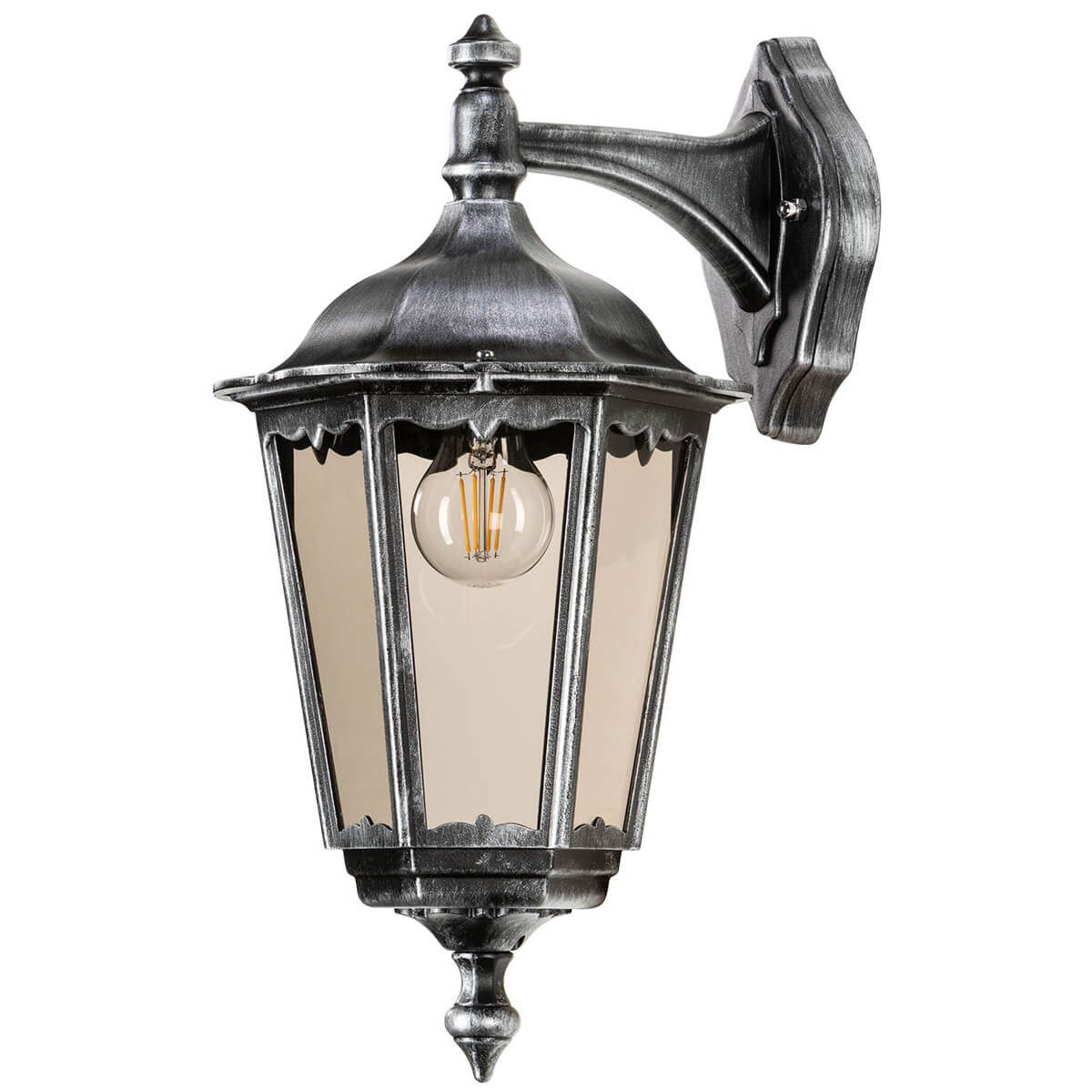 LCD Außenleuchten 1111 Wandleuchte schwarz / Silber