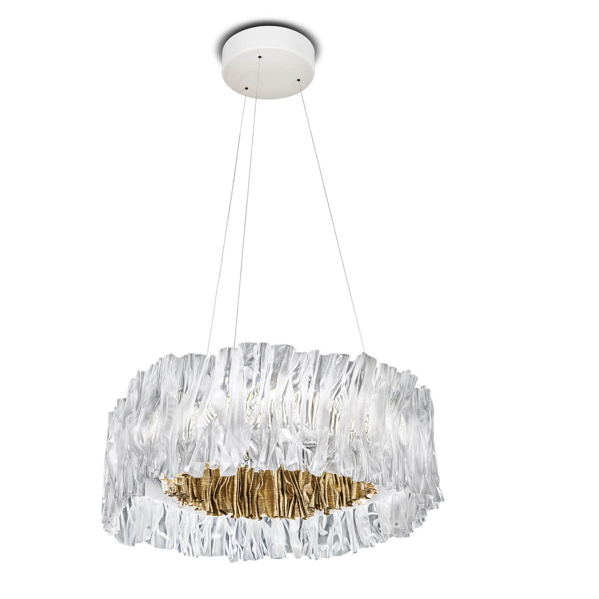 Slamp Accordéon LED Suspension, prisma gold (Gold)