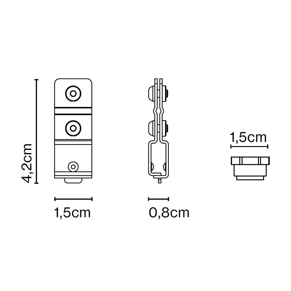 Marset Girlandenzubehör für Plaff-on! S16 IP65, Maßzeichnung