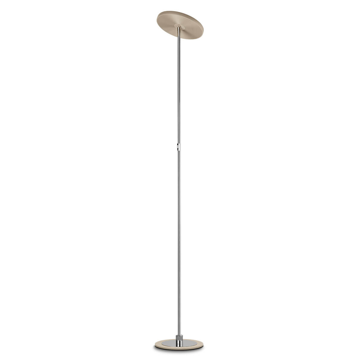 Oligo Decent Max LED Stehleuchte, cashmere matt / Chrom