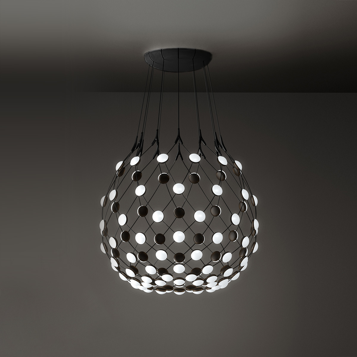 Luceplan Mesh Wireless LED Sospensione, Ø: 80 cm
