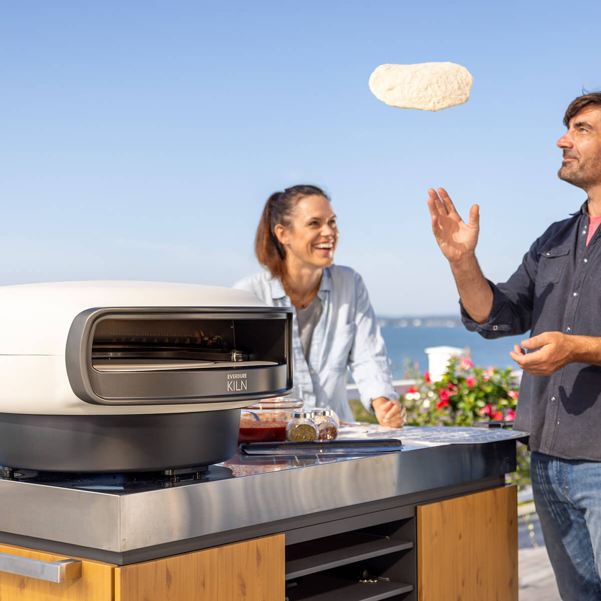 Everdure KILN Pizzaofen, 2 Brenner, rotierend, stone