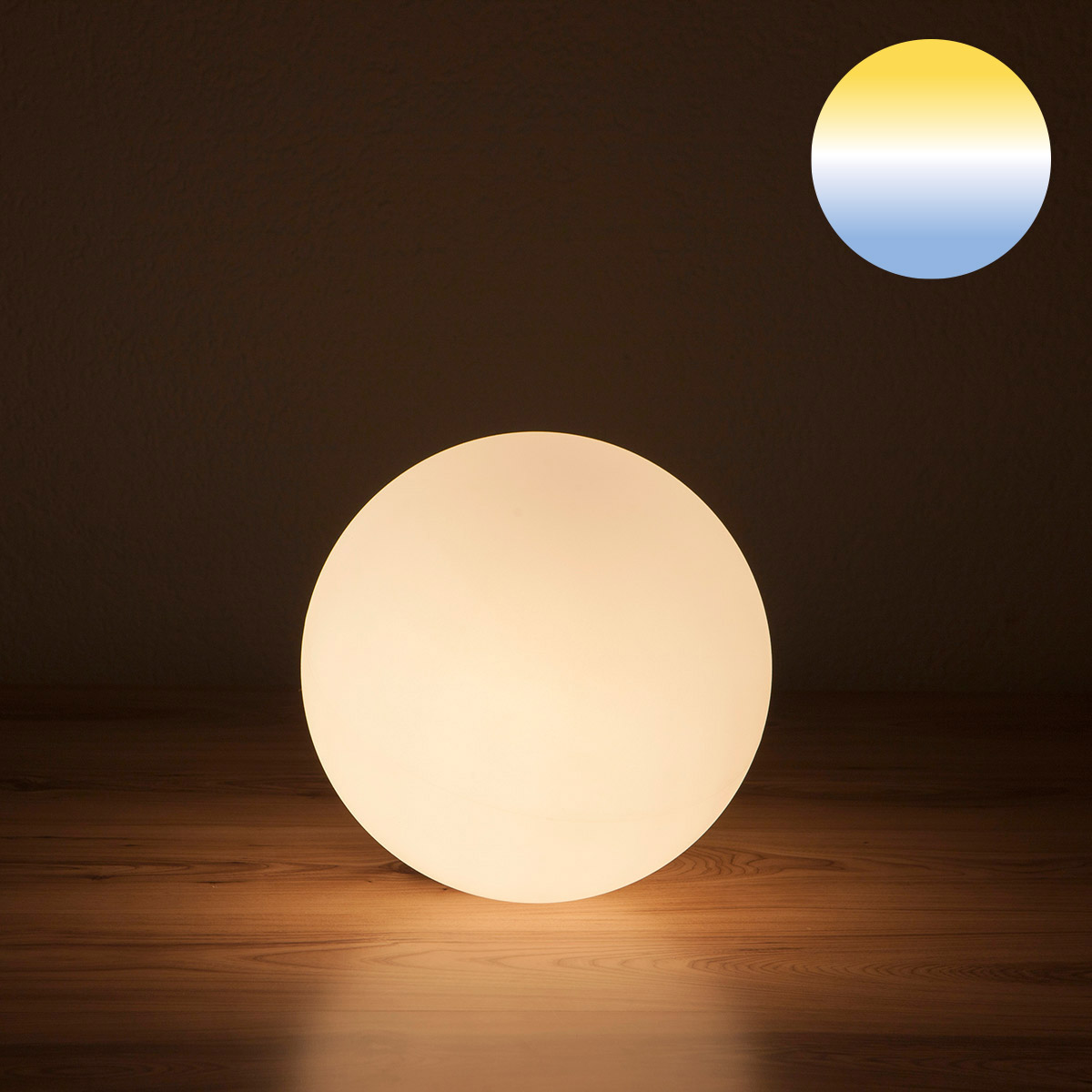 Epstein-Design Snowball LED Akku- / Kugelleuchte, Ø: 30 cm, weiß