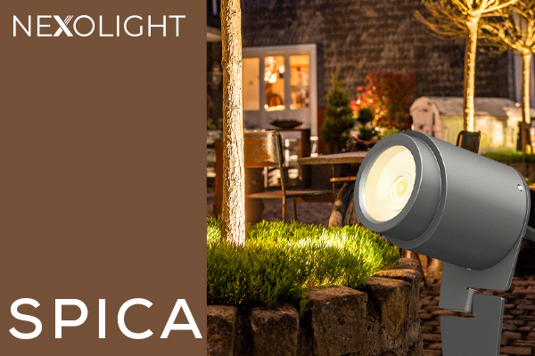 Nexolight Spica garden spotlight for focused accent lighting of trees, flower beds and outdoor areas