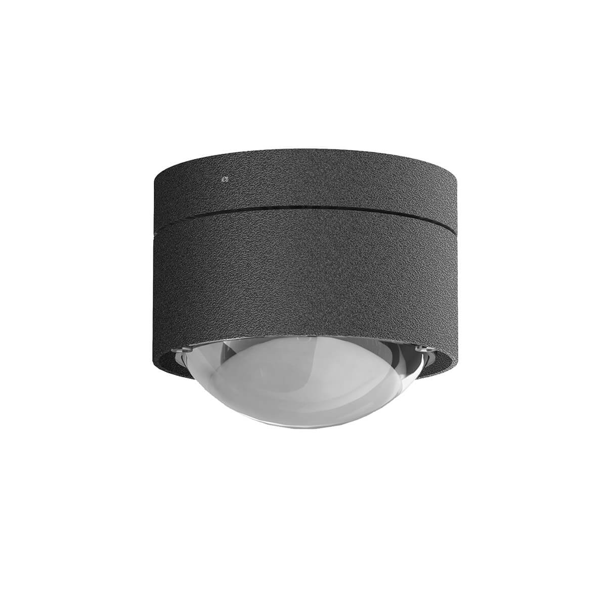Top Light Puk Mini Plus Outdoor LED Deckenleuchte, Gehäuse, anthrazit matt feinstrukturiert, mit Linse klar (nicht inbegriffen)