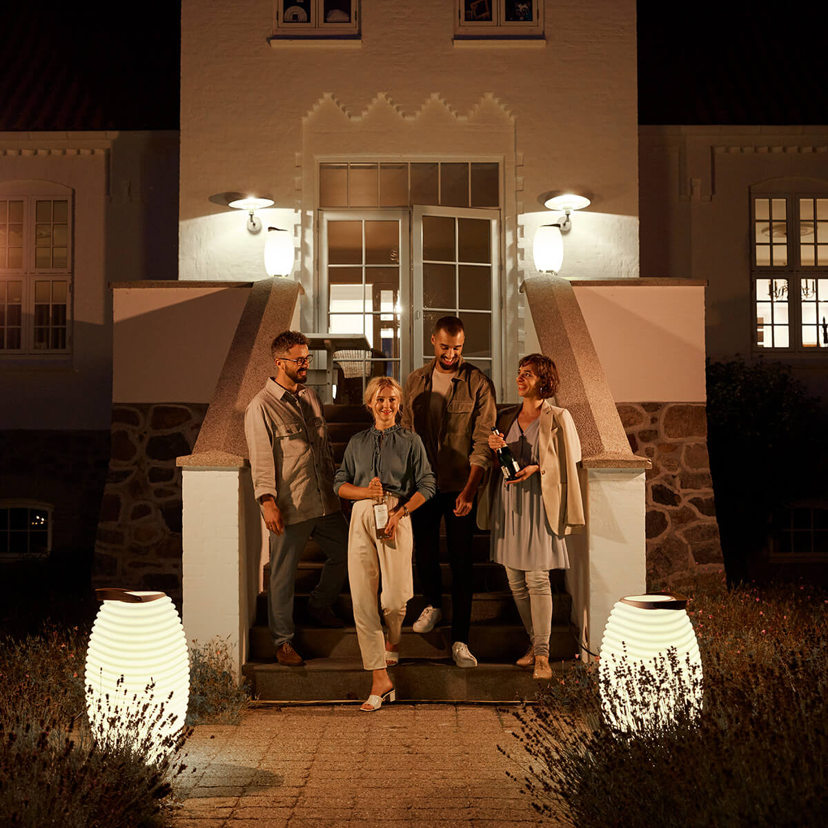 Kooduu Synergy 2.0 LED Akkuleuchte, Bluetooth Lautsprecher & Weinkühler, 35 (small, Höhe: 41 cm) und 65 (large, Höhe: 72 cm)