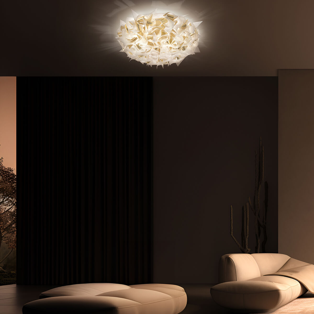 Slamp Veli Aurea Ceiling / Wall, large, weiß / Gold