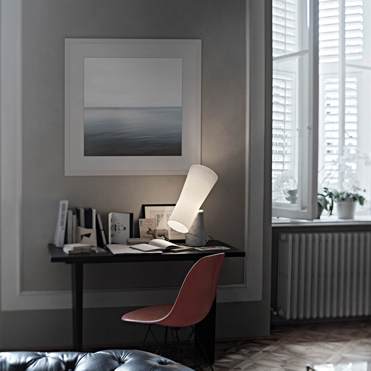 Foscarini Nile Tavolo, Carrara-Marmor weiß