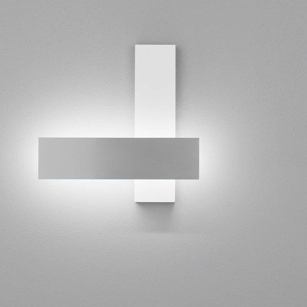 Helestra Dex LED Wandleuchte mit Casambi-Modul, Aluminium poliert / weiß matt
