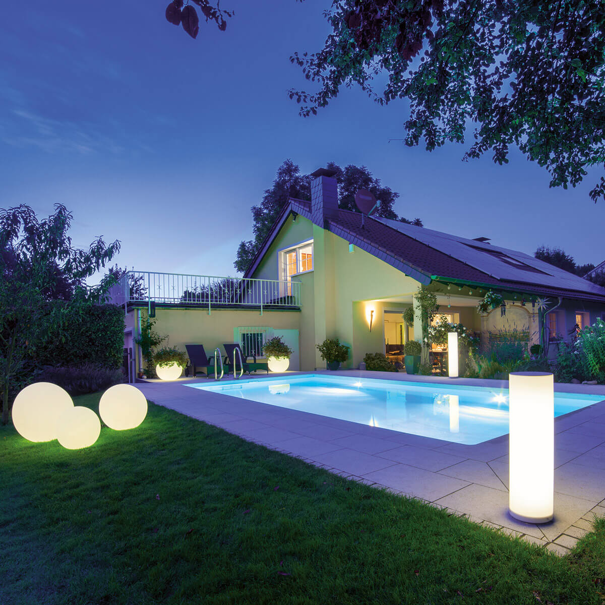 Epstein-Design Apollo LED Stehleuchte / Lichtsäule, Höhe: 72 cm, weiß