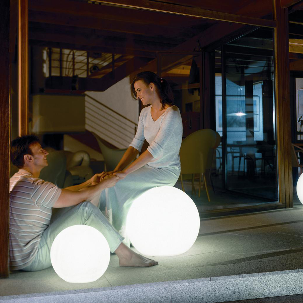 Moonlight Vollkugel MFL Flexible Version mit Kabel, Ø: 55 cm und Ø: 75 cm, weiß