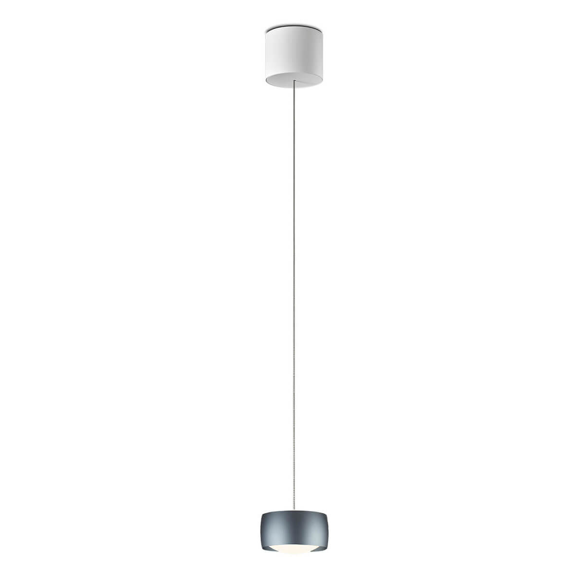 Oligo Grace LED Pendelleuchte, TW, unsichtbare Höhenverstellung, Basalt, Baldachin: weiß