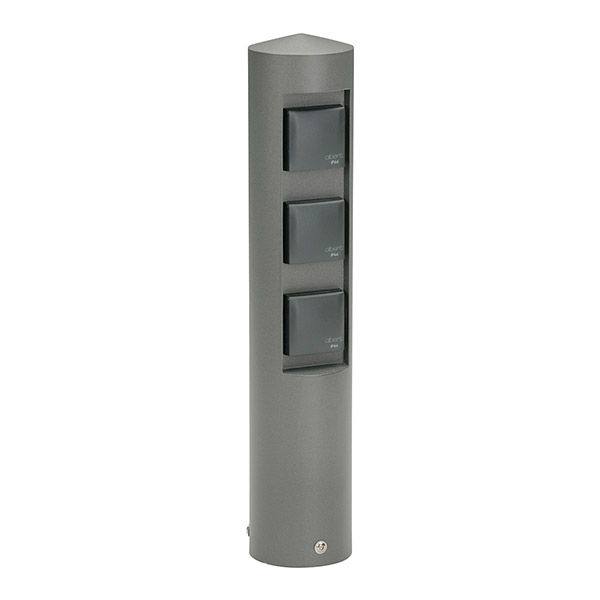 Albert Leuchten 2102 Steckdosensäule, 3-fach, anthrazit