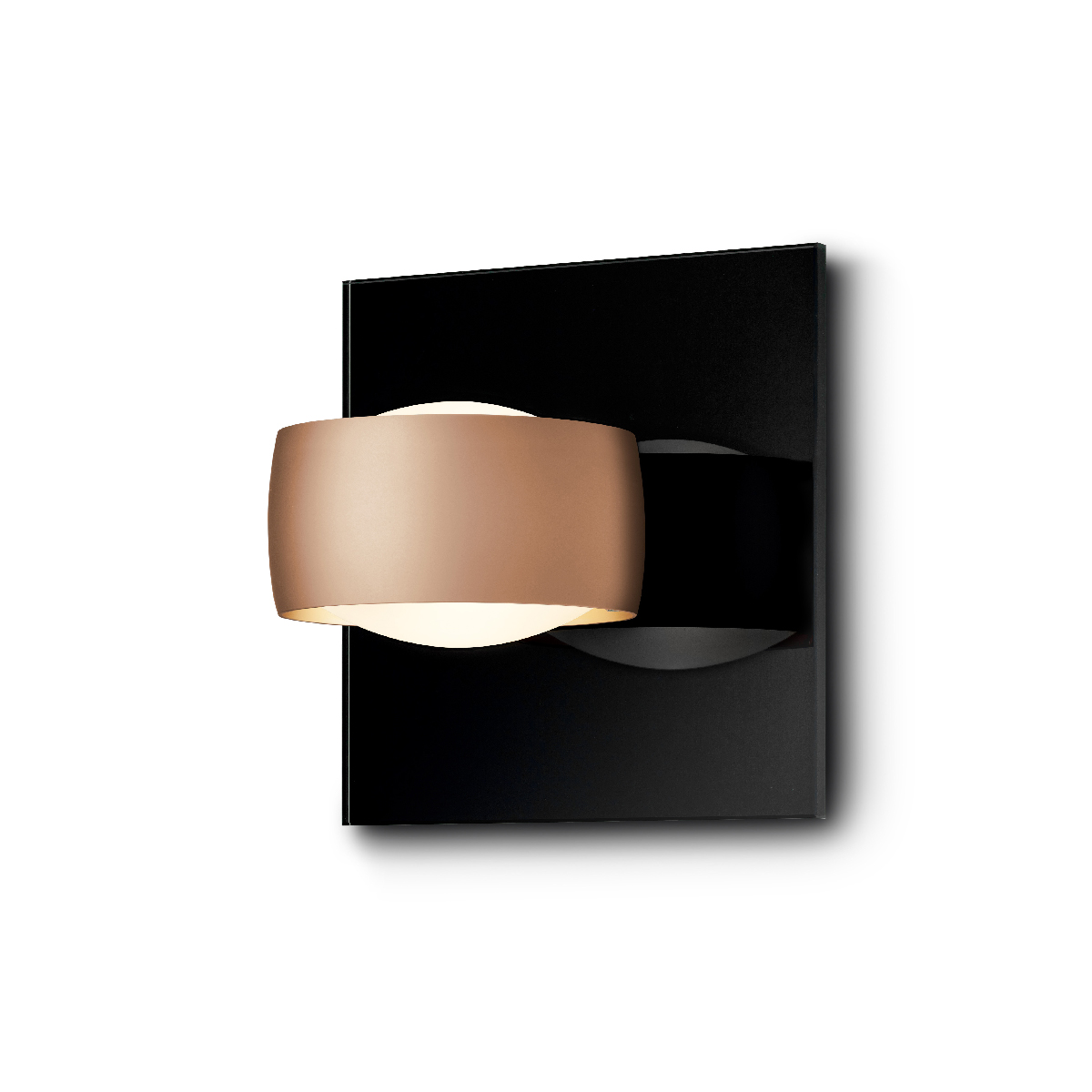 Oligo Grace Unlimited LED Wandleuchte, schwarz, Tunable White, Kopf: Satin copper