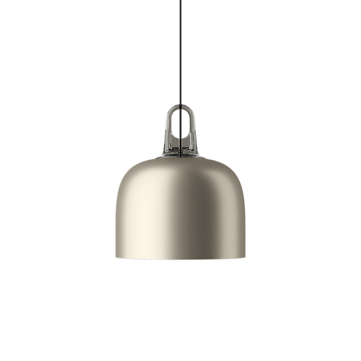 Lodes Jim Bell Pendelleuchte, grau / champagner matt