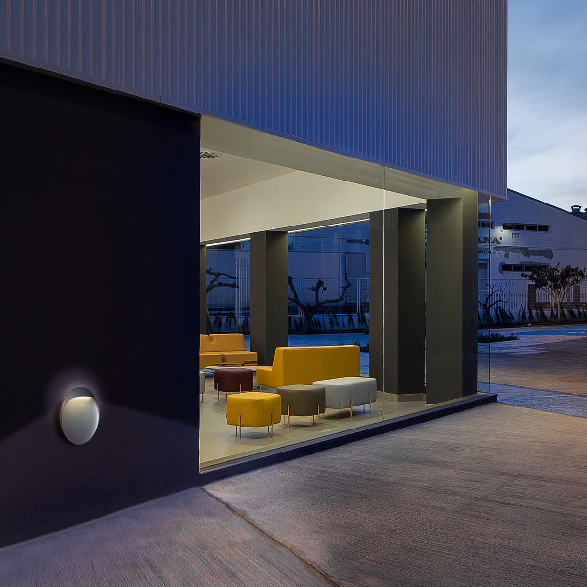 Louis Poulsen Flindt LED Wandleuchte, Ø: 30 cm, aluminiumfarben