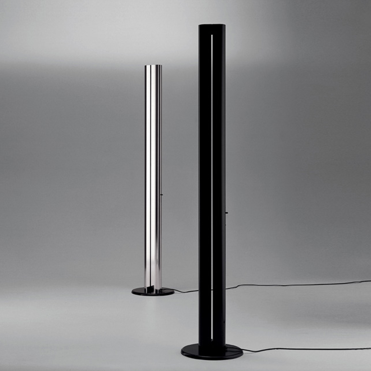 Artemide Megaron Terra LED, Aluminium glänzend und schwarz glänzend