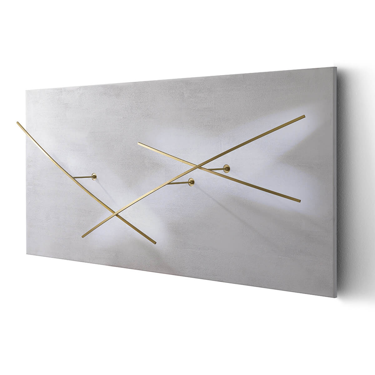 Icone Albatros LED Wandleuchte, weiß / Messing satiniert