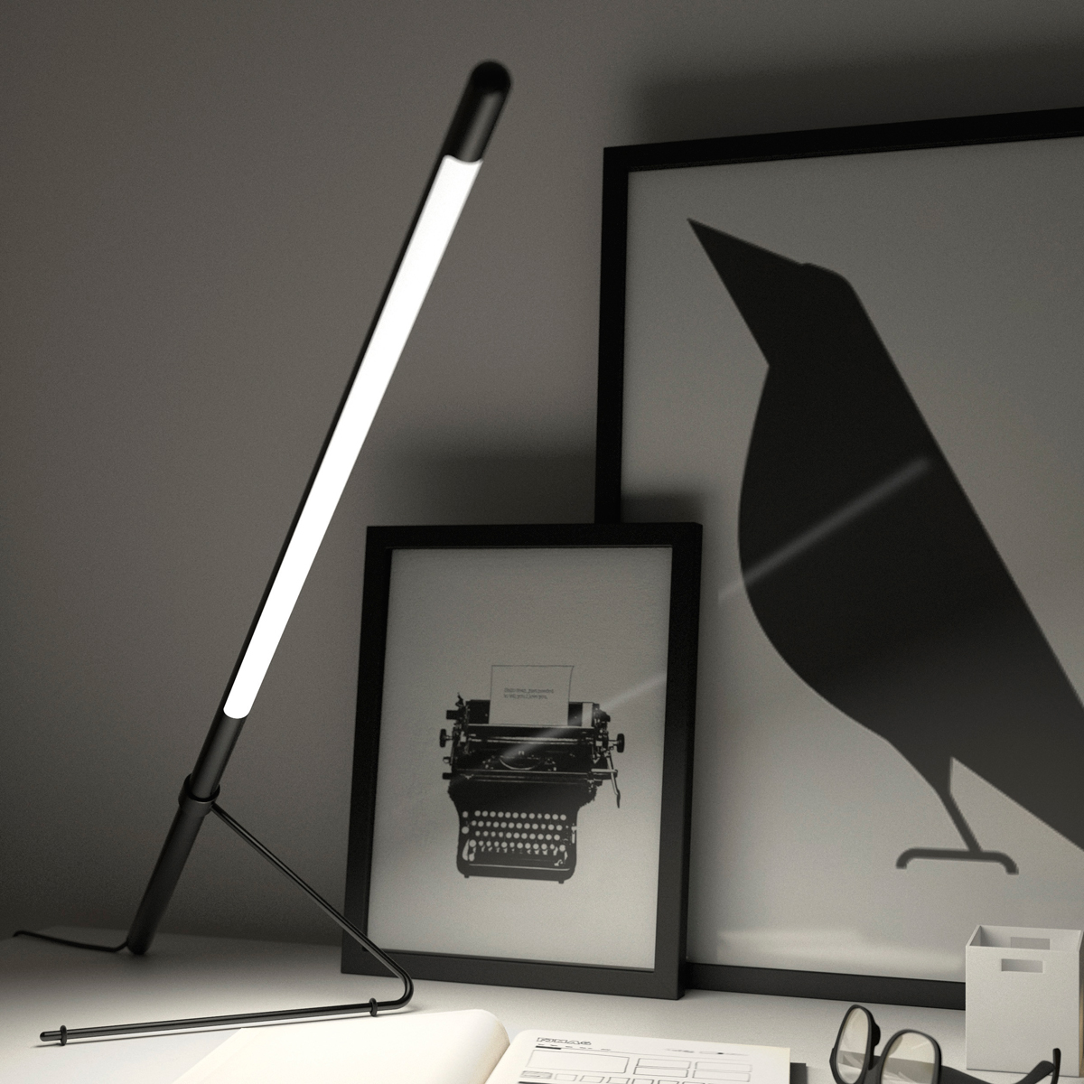 Belux Tubo LED Tischleuchte, schwarz