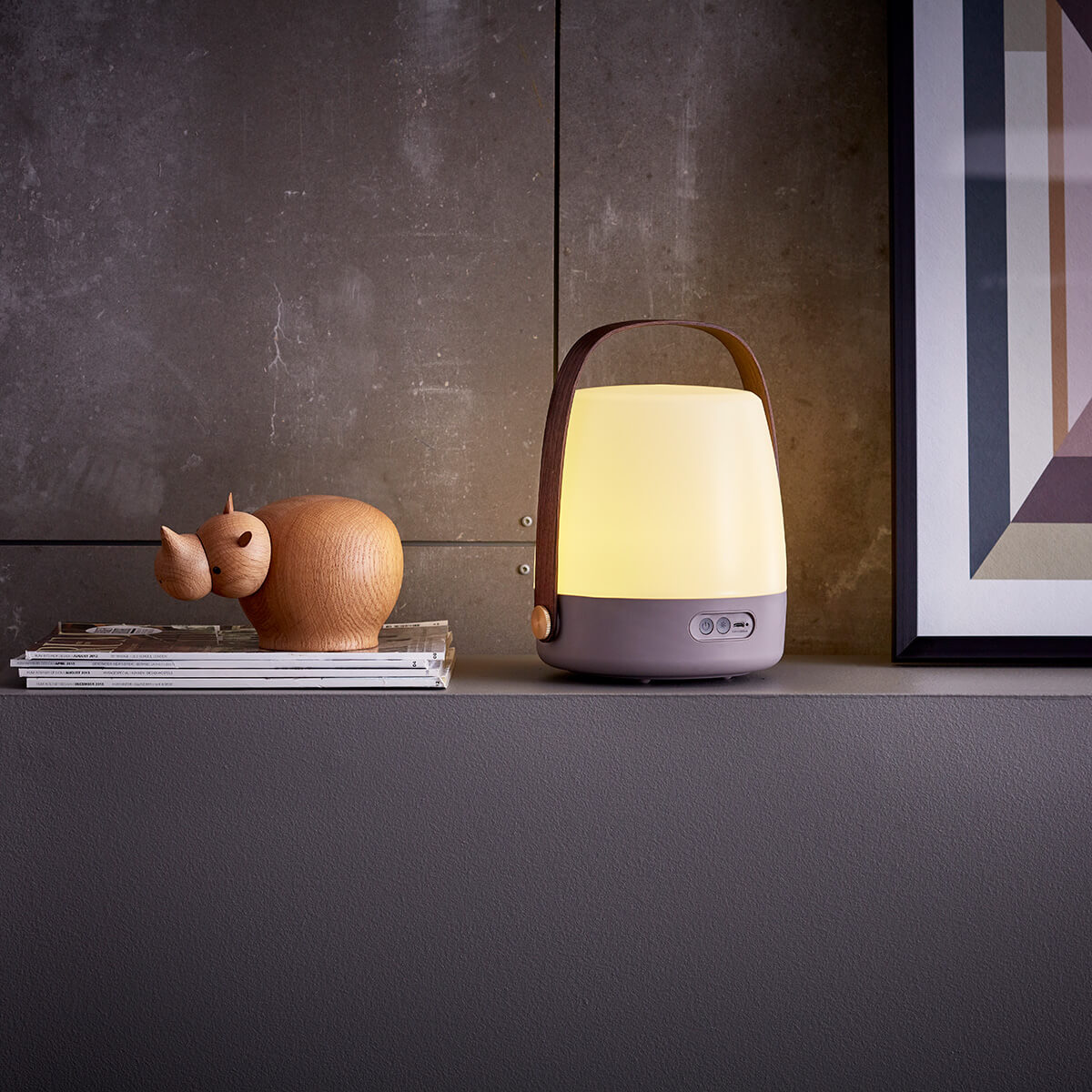 Kooduu Lite-up LED Akkuleuchte, Earth (braun)