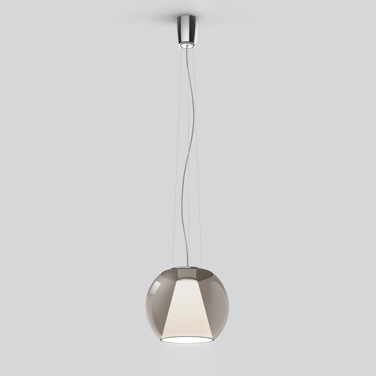 Serien.lighting Draft Suspension Rope S LED Pendelleuchte, Dim2Warm, Glas braun (©serien.lighting)