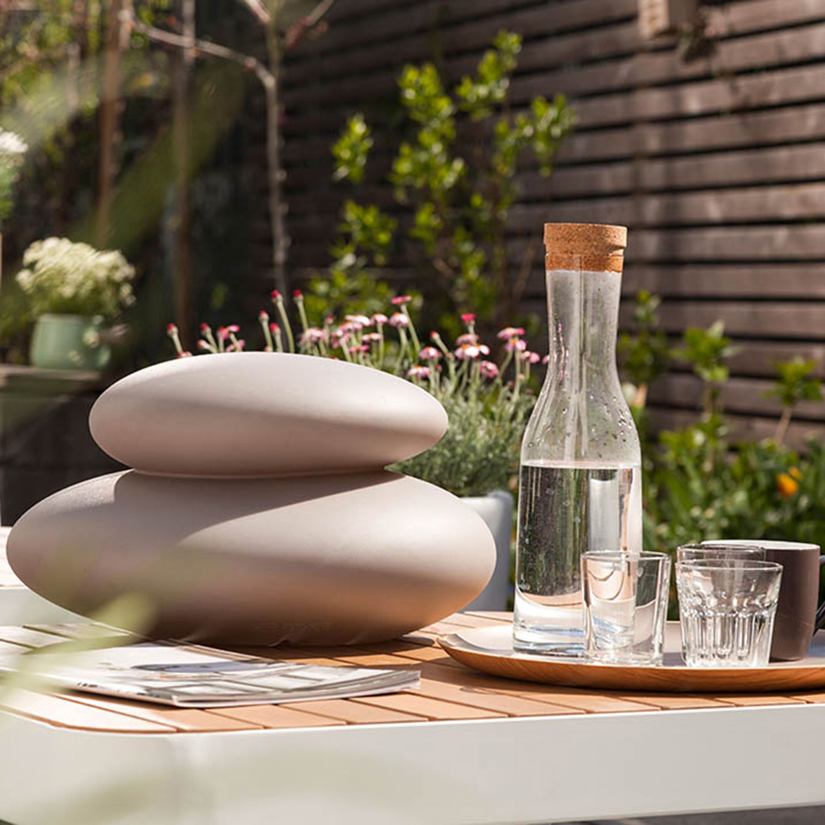 8 seasons design Shining Stone Dekoleuchte, taupe