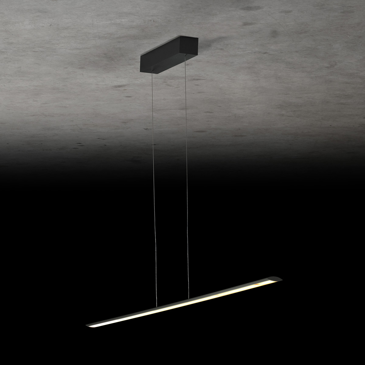 Holtkötter Epsilon RR LED Pendelleuchte, Länge: 123 cm, schwarz