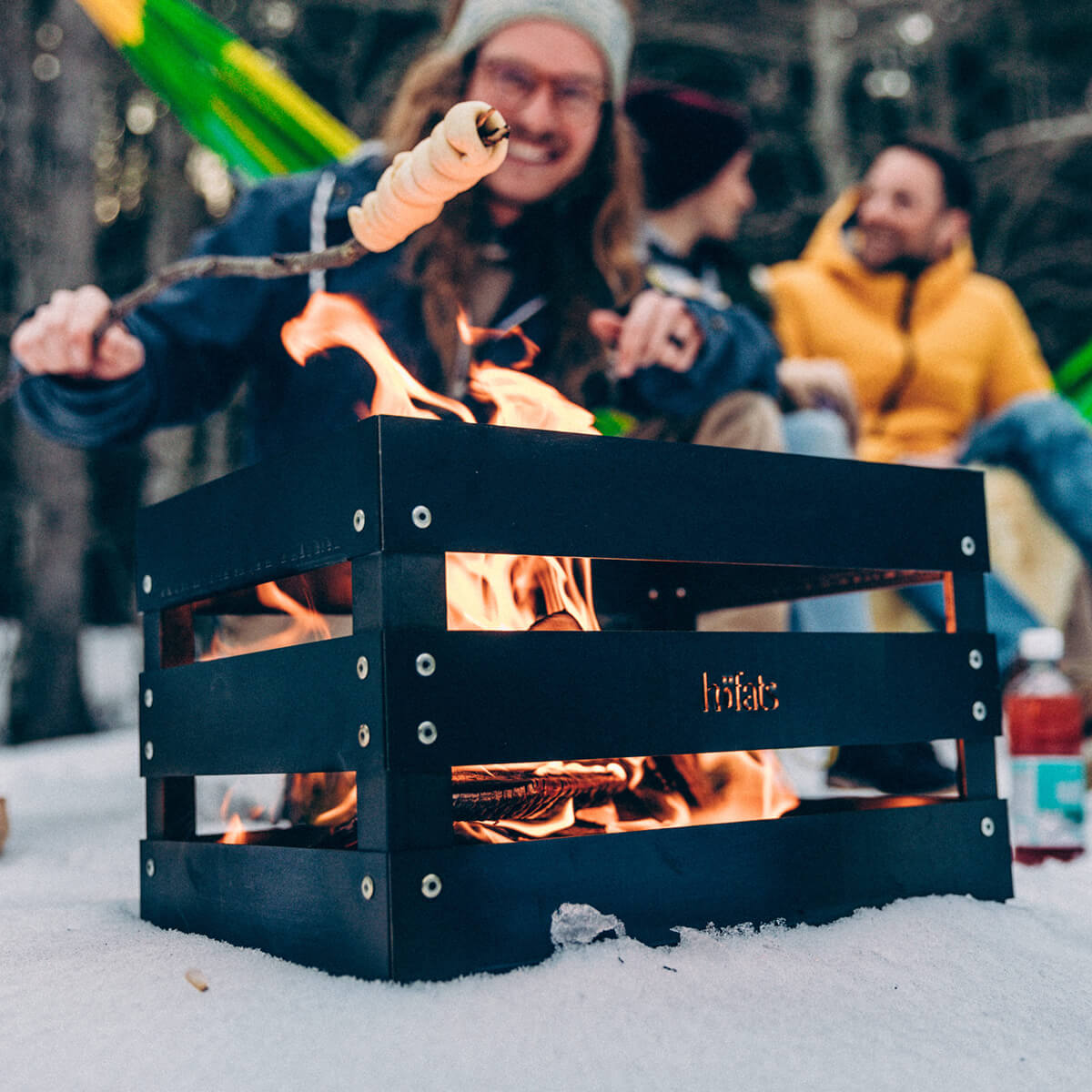 Höfats Crate Feuerkorb, Grill & Hocker, Corten-Stahl