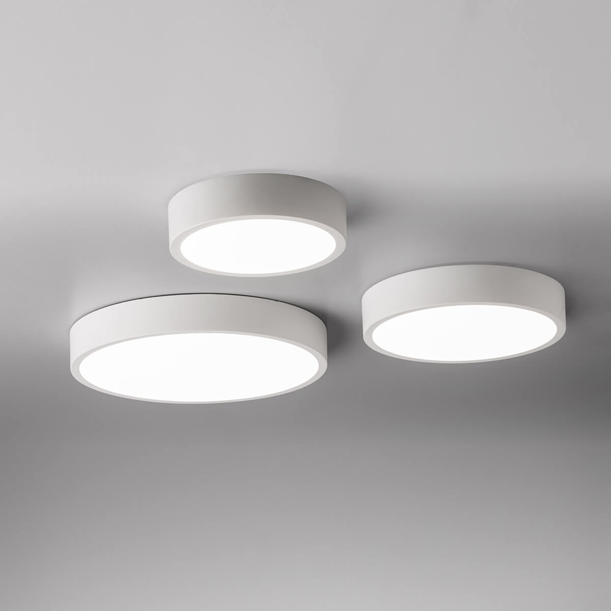 LupiaLicht Renox LED Deckenleuchte, Ø: 17 cm, Ø: 22,5 cm und Ø: 30 cm, weiß