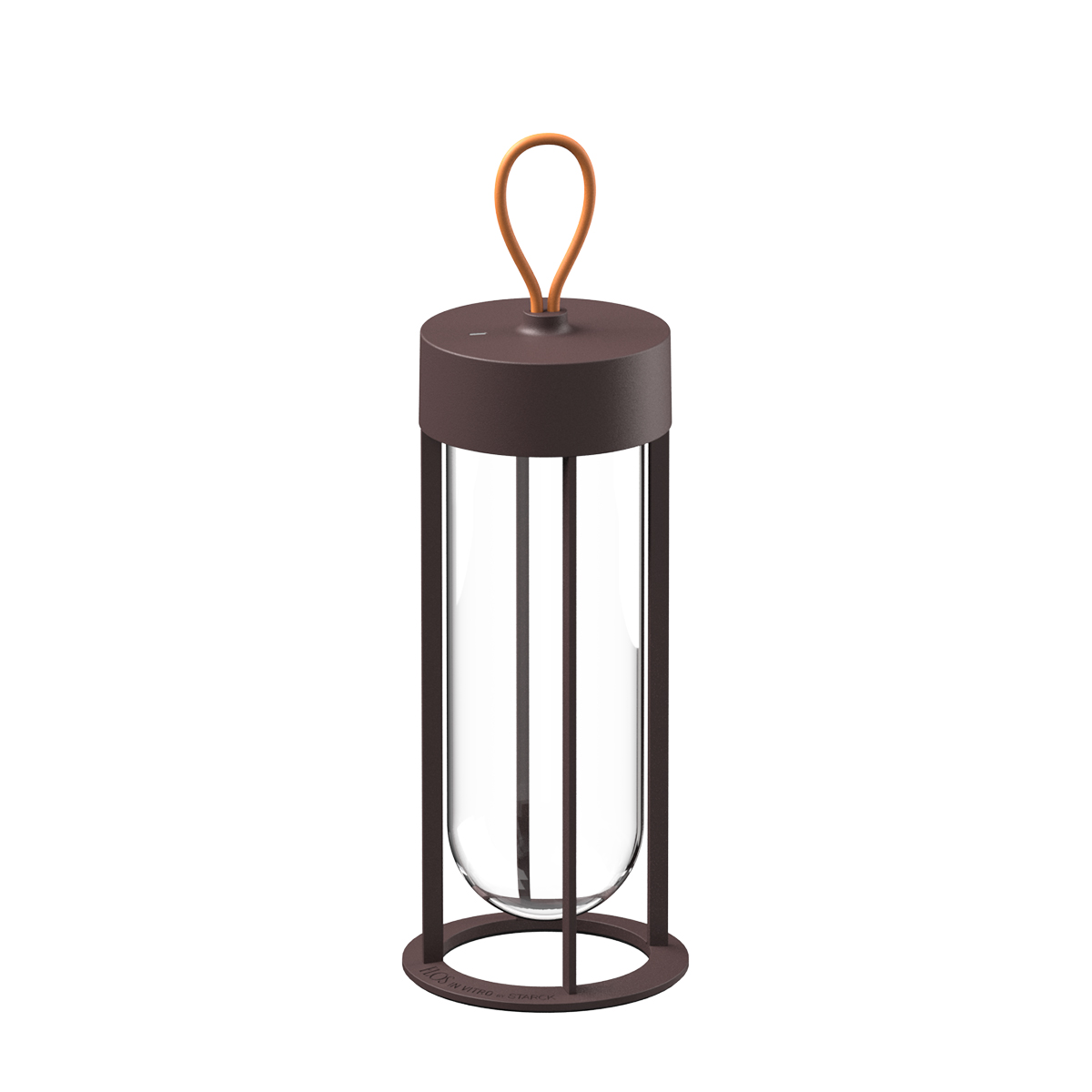 Flos In Vitro Unplugged LED Akkuleuchte, 3000 K, dunkelbraun
