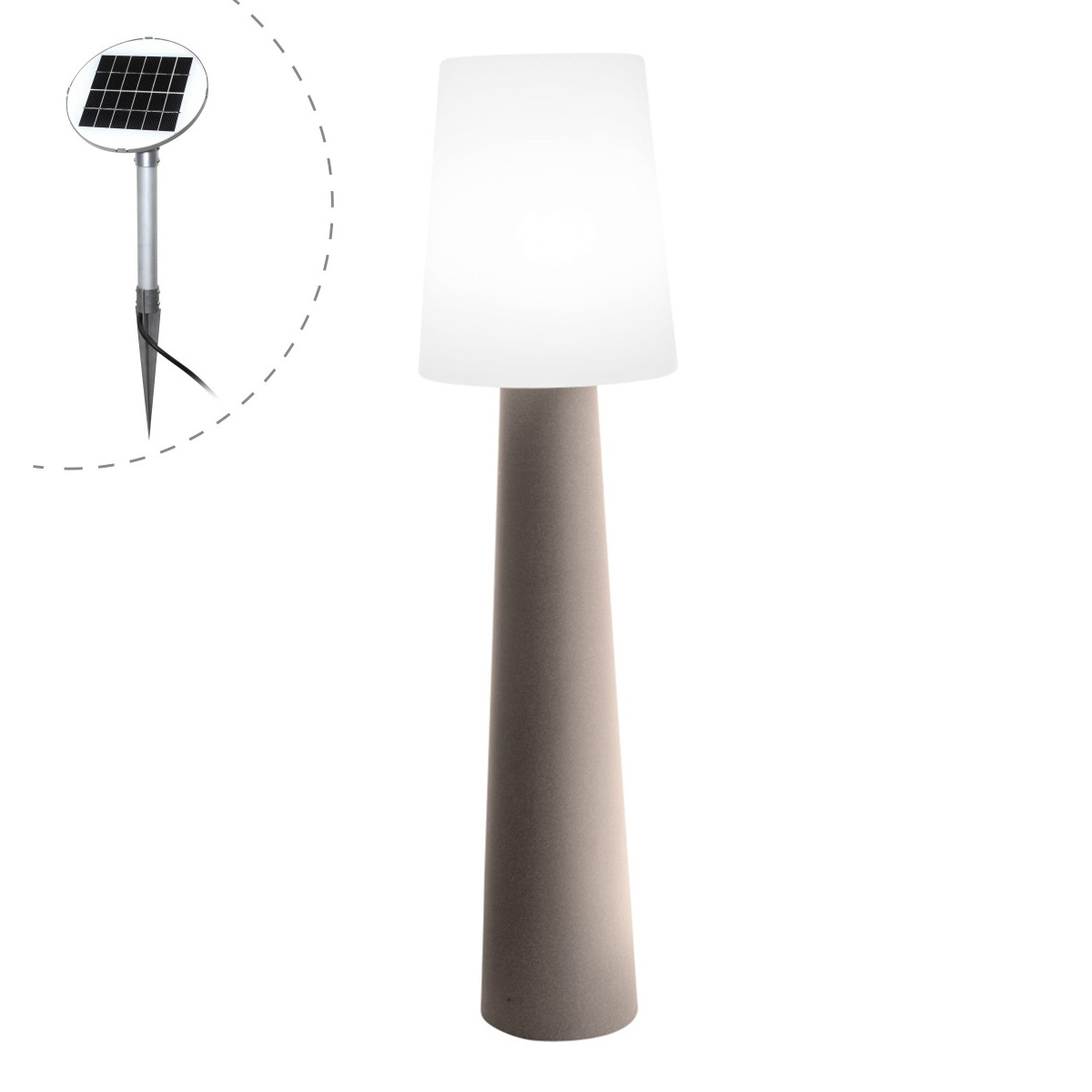 8 seasons design No. 1 LED Solarstehleuchte, sand