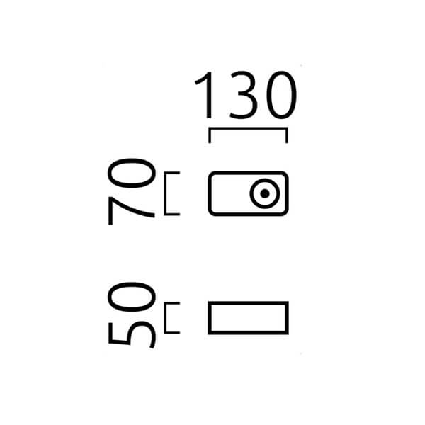 Helestra Cas LED Deckenleuchte, 1-flg., Maßzeichnung