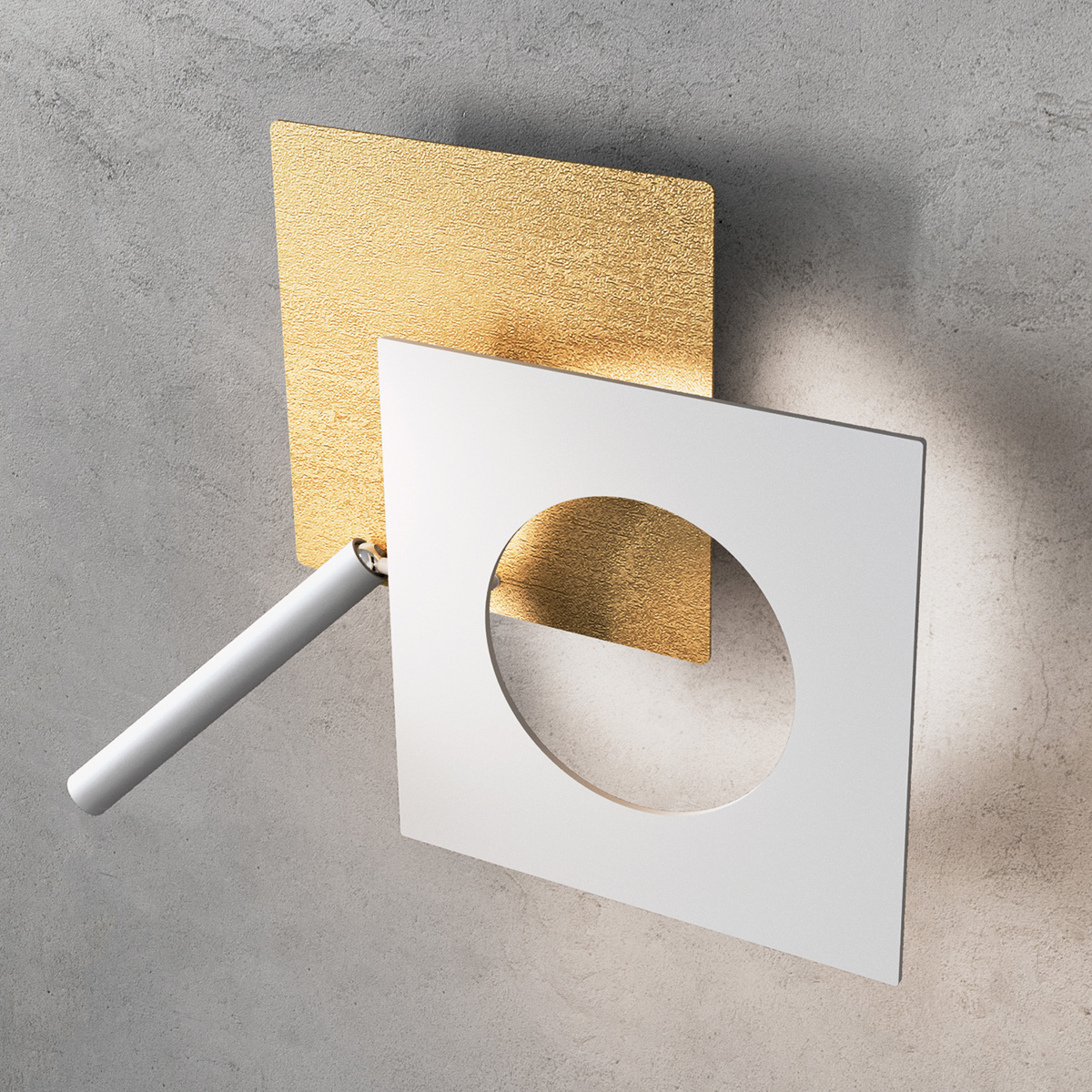 Icone Petra 21.L LED Wandleuchte, Gold / weiß