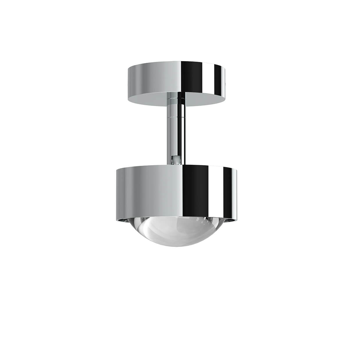 Top Light Puk Mini Turn Downlight Deckenleuchte, Gehäuse, Chrom, mit Linse klar (nicht inbegriffen)