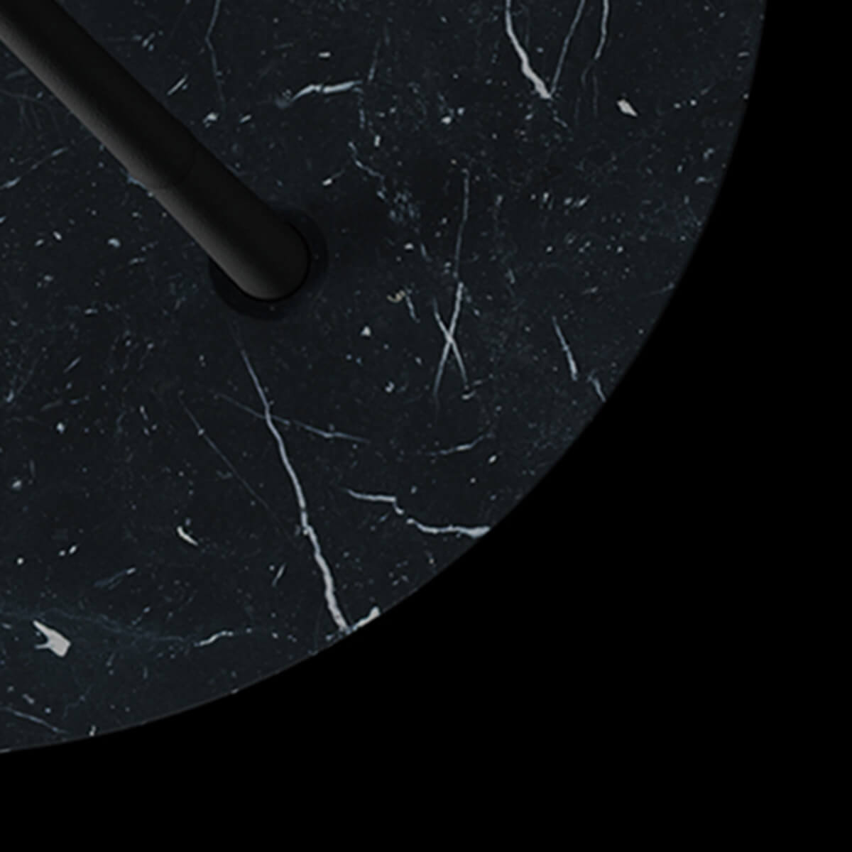 Occhio Mito largo lusso Bogenleuchte, scuro (black phantom / Marquina Marmor), Sockel