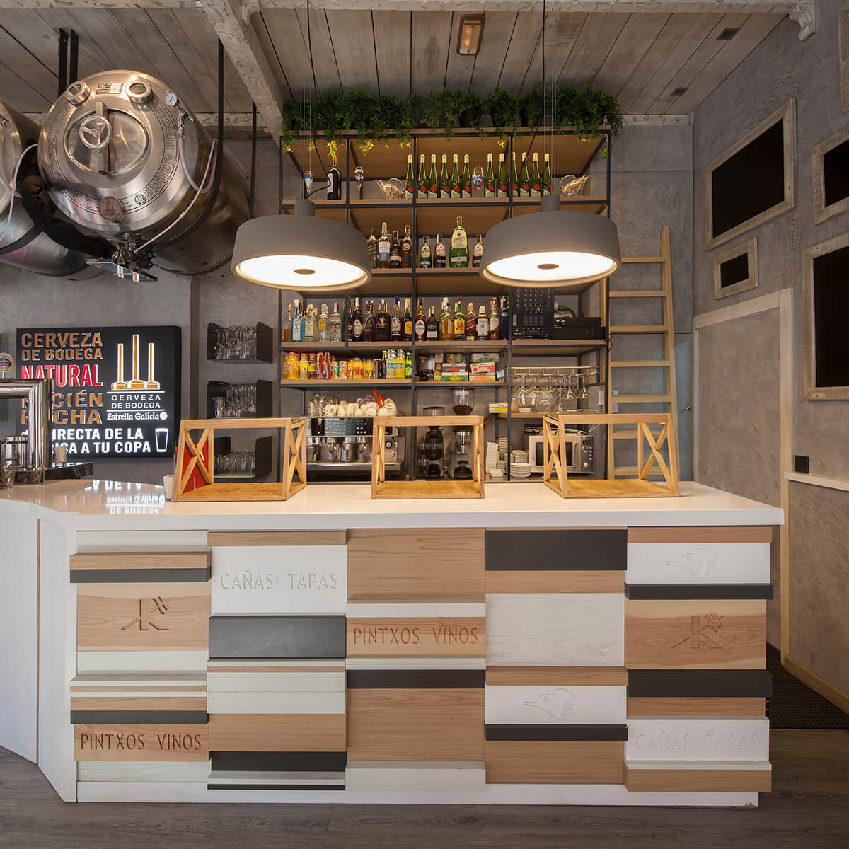 Marset Soho 57 LED Pendelleuchte, steingrau