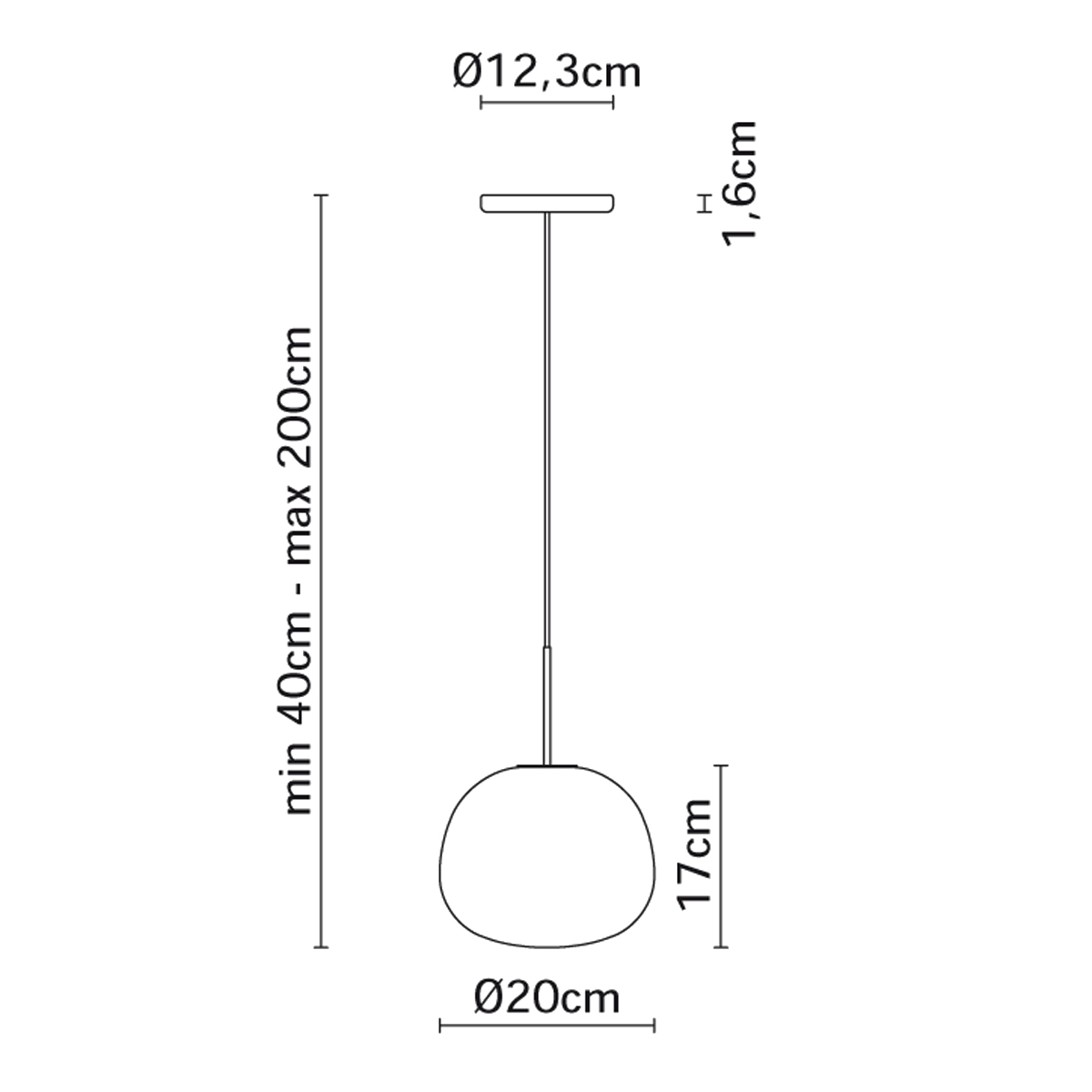Fabbian Lumi Mochi Pendelleuchte, Ø: 20 cm